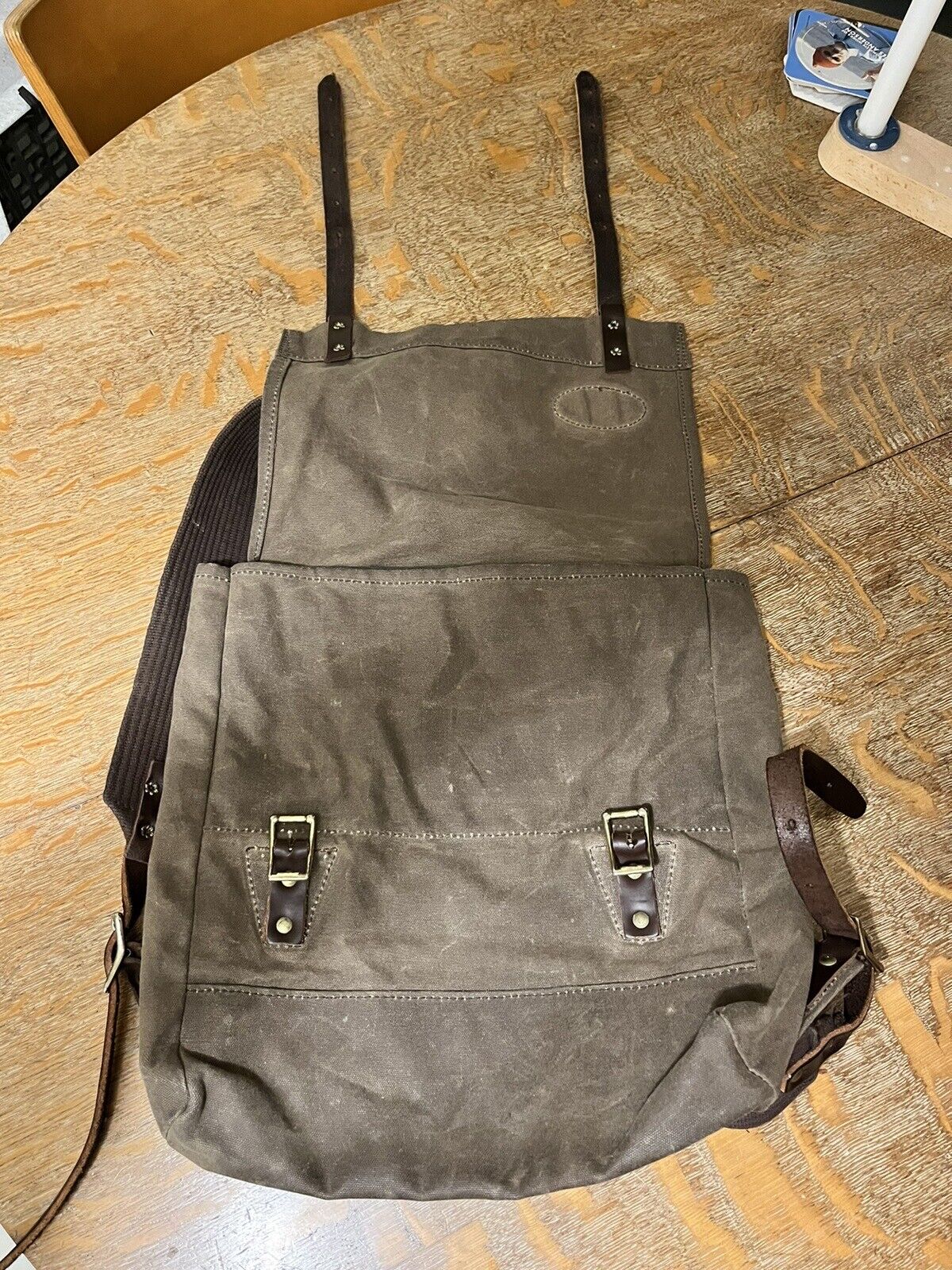 FROST RIVER waxed canvas backpack bag - Original Model 24Hr Smart